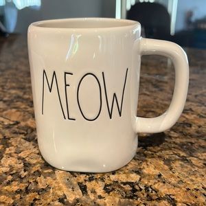 Rae Dunn.  “Meow”. coffee mug